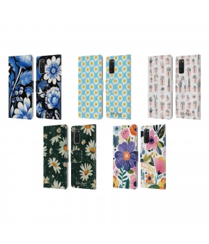 OFFICIAL NATURE MAGICK FLORAL PATTERNS LEATHER BOOK CASE FOR SAMSUNG PHONES 1