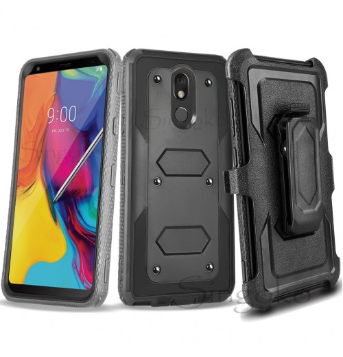 LG Stylo 6/5/4/3/2 Plus Belt Clip Stand Holster Phone Case Cover SCREEN PROTECTR