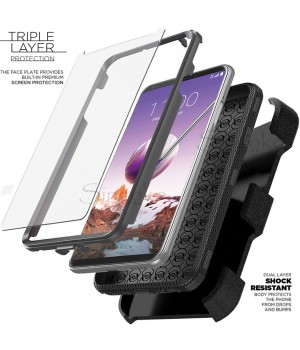 LG Stylo 6/5/4/3/2 Plus Belt Clip Stand Holster Phone Case Cover SCREEN PROTECTR