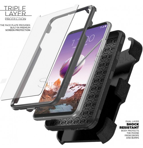 LG Stylo 6/5/4/3/2 Plus Belt Clip Stand Holster Phone Case Cover SCREEN PROTECTR