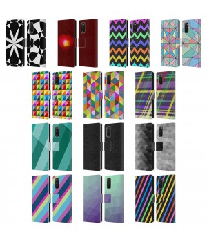 OFFICIAL PLDESIGN GEOMETRIC LEATHER BOOK WALLET CASE COVER FOR SAMSUNG PHONES 1