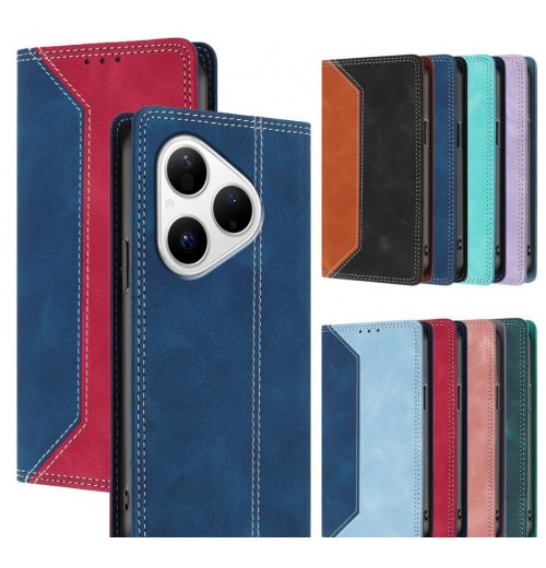 Magnetic Splice Leather Wallet Phone Case for Redmi 15 15C A5 13 12 13C 14C 10 9