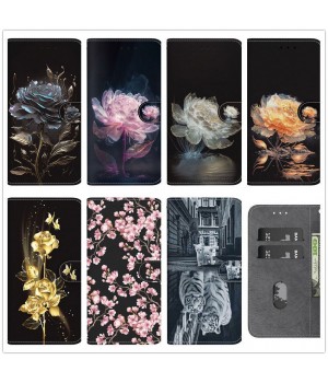 Cat Flower Butterfly Bear Wallet Phone Case for Samsung Note 8 9 10 20 Ultra