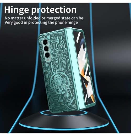 For Samsung Galaxy Z Fold7/Fold6/5/4/3 Fashion Plating Anti-Fall Phone Case+Film