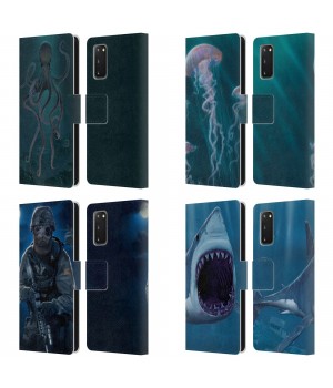 OFFICIAL VINCENT HIE UNDERWATER LEATHER BOOK WALLET CASE FOR SAMSUNG PHONES 1