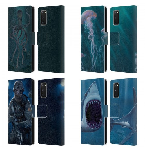 OFFICIAL VINCENT HIE UNDERWATER LEATHER BOOK WALLET CASE FOR SAMSUNG PHONES 1