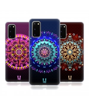 HEAD CASE DESIGNS GLOWING MANDALA SOFT GEL CASE FOR SAMSUNG PHONES 1