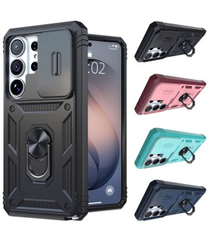 For Samsung Galaxy S26 S25 S24 S23 S22 S21 S20 FE Case Hard Ring Kickstand Cover