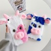 1 Pack Warm Plush Cow Phone Case, Compatible with iPhone