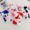1 Pack Warm Plush Cow Phone Case, Compatible with iPhone