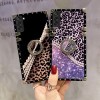 Leopard Pearl Phone Case For Samsung S9 S10 S20 S21 S22 S23 S24 S25 Z Flip 4 5 6