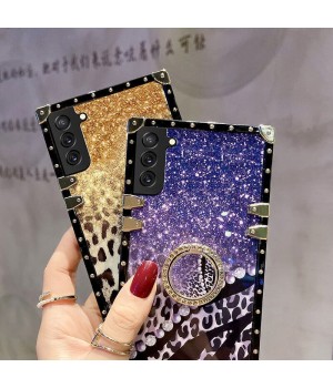 Leopard Pearl Phone Case For Samsung S9 S10 S20 S21 S22 S23 S24 S25 Z Flip 4 5 6