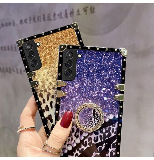 Leopard Pearl Phone Case For Samsung S9 S10 S20 S21 S22 S23 S24 S25 Z Flip 4 5 6