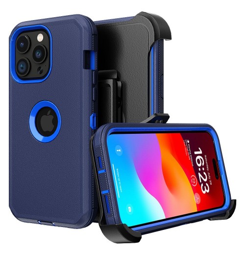 For iPhone 15 14 13 12 11 Plus Pro Max Shockproof Rugged Heavy Duty Case + Clip