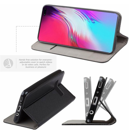 FLIP LEATHER PHONE CASE WITH STAND For MOTOROLA MOTO G 5G PLUS PU MAGNETIC COVER