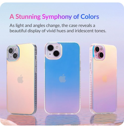 Hue for iPhone 15 Case – Dynamic PrismGlow Holographic Iridescent Phone Cover