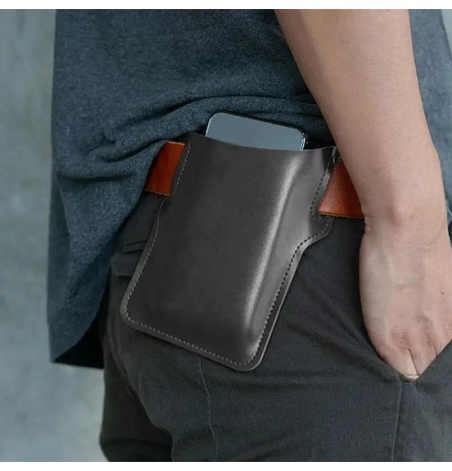 Men Cell Phone Belt Pack Bag Loop Waist Holster Pouch Case​ Leather Wallet Cover