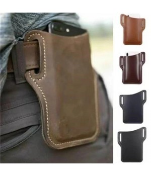 Men Cell Phone Belt Pack Bag Loop Waist Holster Pouch Case​ Leather Wallet Cover