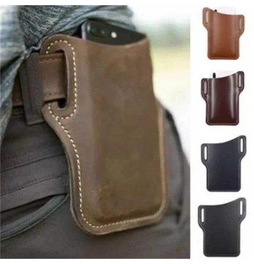 Men Cell Phone Belt Pack Bag Loop Waist Holster Pouch Case​ Leather Wallet Cover