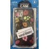 Cell Phone Case 6”x3” Black Flowers