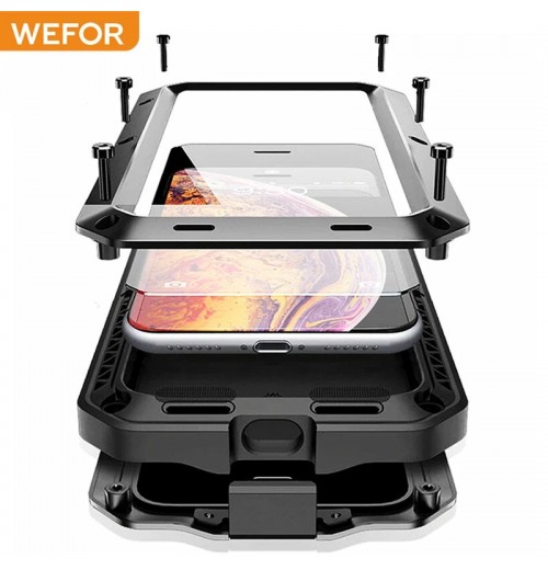 Shockproof Armor Metal Aluminum Phone Case for phone 15 14 13 12 11 Pro Protect