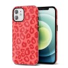 Cheetah Print Phone Case for iPhone 12/12 Pro Case Girly, Cute 12/ 12 Pro Red
