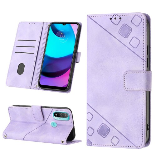 Phone Case For Motorola Mote E20 Leather Flip Cover Patterned Protector