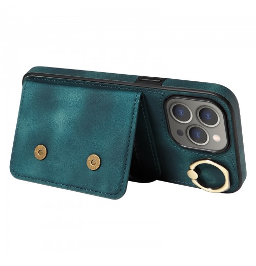 Slim Dual Bracket Leather Case Compatible with Samsung & iPhone 15 Pro Max