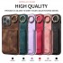 Slim Dual Bracket Leather Case Compatible with Samsung & iPhone 15 Pro Max