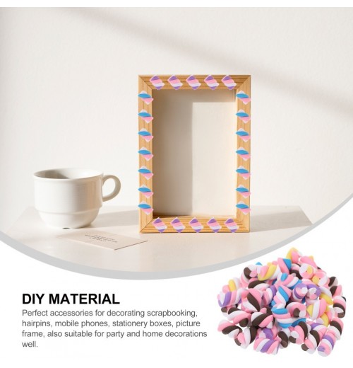 60 Pcs Cotton Candy Pottery Mobile Phone Shell Pencil Case Storage Box