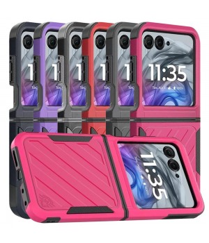 For Motorola Razr 2024 2025 Case Noble Lined Shockproof Dual Layer Hybrid Cover