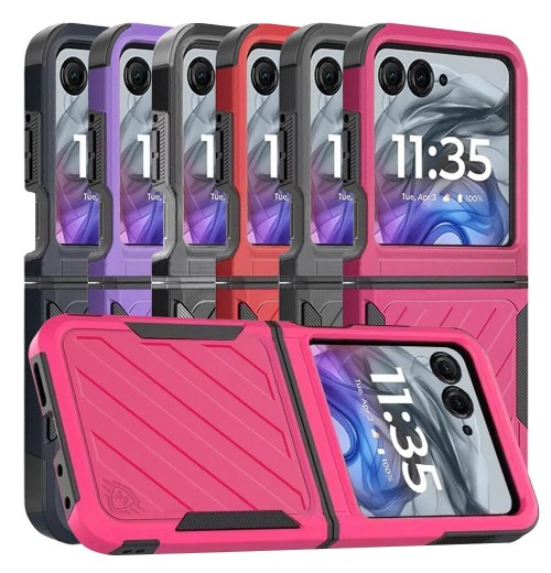 For Motorola Razr 2024 2025 Case Noble Lined Shockproof Dual Layer Hybrid Cover