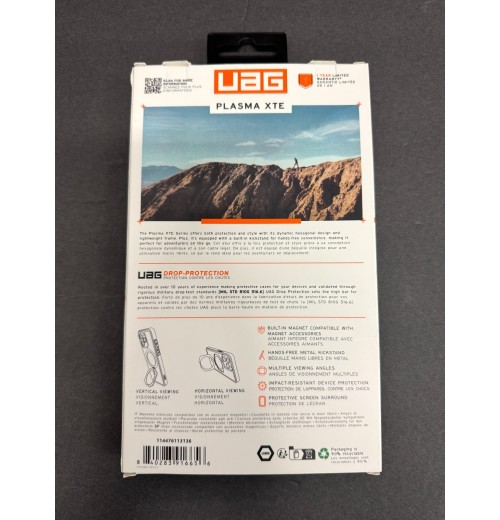 UAG Plasma XTE Case for iPhone 15 Pro MagSafe With Kickstand Orange/Black