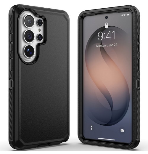 For Samsung Galaxy Note 9 10 20 S26 Ultra S25 S24 S23 A07 A17 Case Cover Black