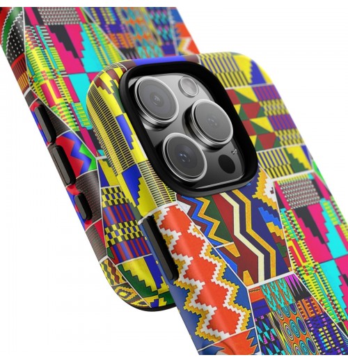Personalized African Patchwork Phone Case, Colorful and Customized Phone Cover