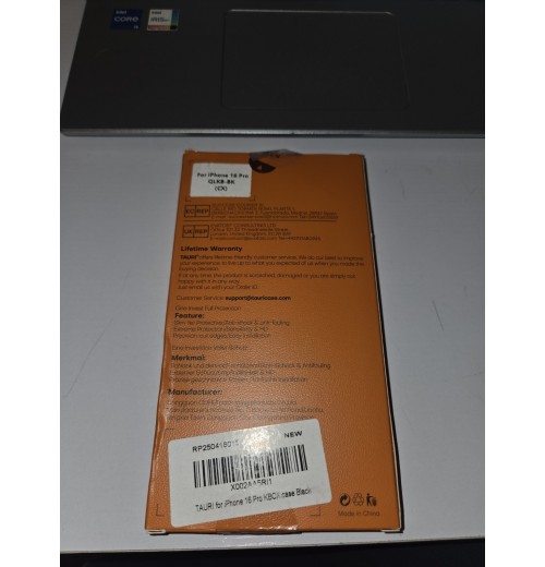 Tauri for Iphone 16 Pro QLKB-BK. Black Phone Case With Wallet. (Brand )