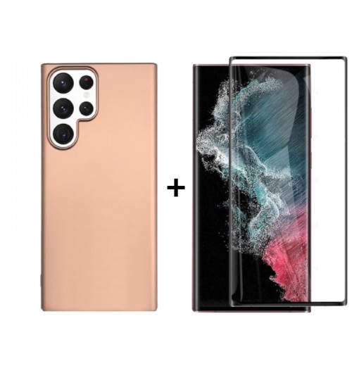 2 in 1 Set Of Mobile Phone Cases + Protection glass for Samsung Galaxy S22 Ultra