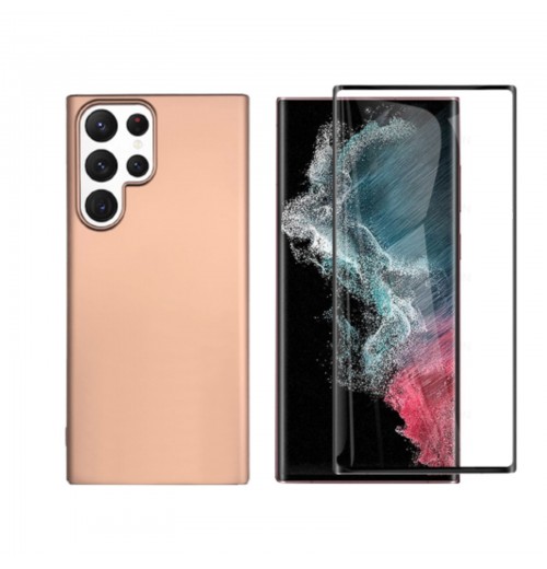 2 in 1 Set Of Mobile Phone Cases + Protection glass for Samsung Galaxy S22 Ultra