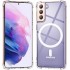 KIOMY Magnetic Phone Case for Samsung Galaxy S21 Bumper, Clear with
