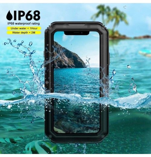 Beeasy Case Compatible with iPhone 11 Black, Waterproof 11, Black
