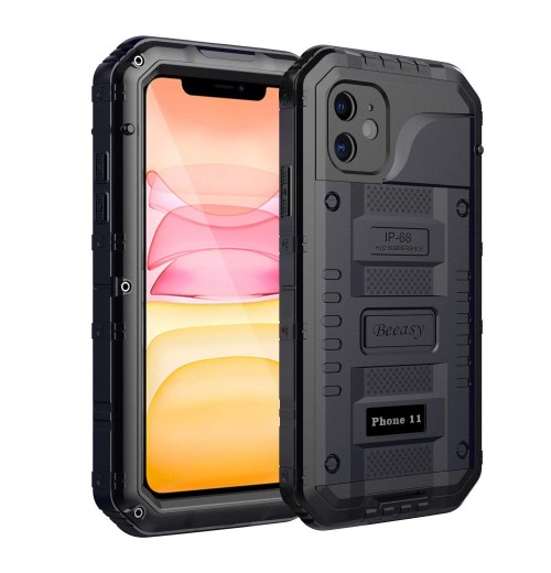 Beeasy Case Compatible with iPhone 11 Black, Waterproof 11, Black