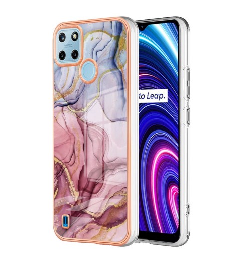 Phone Case For Realme C25Y Shockproof Protector Cover Marble Pattern