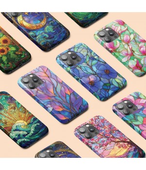 Personalised Phone Case for iPhone 17 16 15 14 13 Pro Max Cover Stained Glass