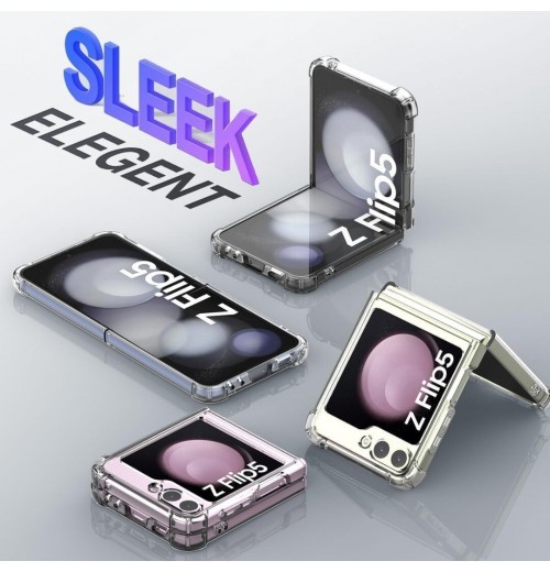 Case For Samsung Galaxy Z Flip5 Clear Silicone ARMOUR Shockproof Gel Phone Cover