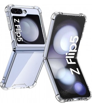 Case For Samsung Galaxy Z Flip5 Clear Silicone ARMOUR Shockproof Gel Phone Cover