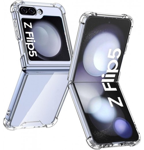 Case For Samsung Galaxy Z Flip5 Clear Silicone ARMOUR Shockproof Gel Phone Cover
