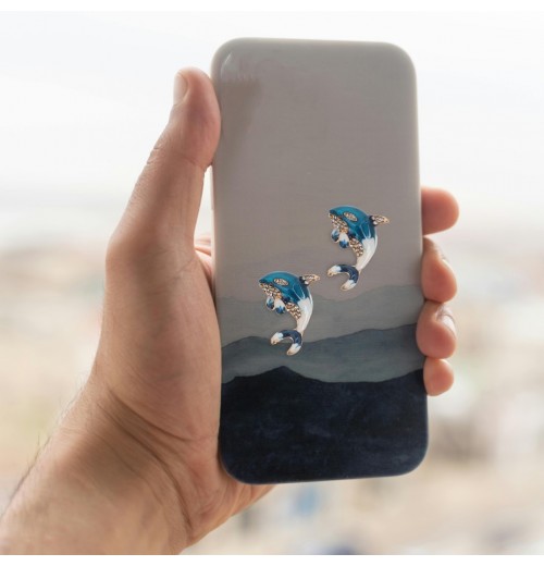 Lot of 2 Phone Case Funny Funny Phone Covers Animal Phone Cover Dolphin Ornament