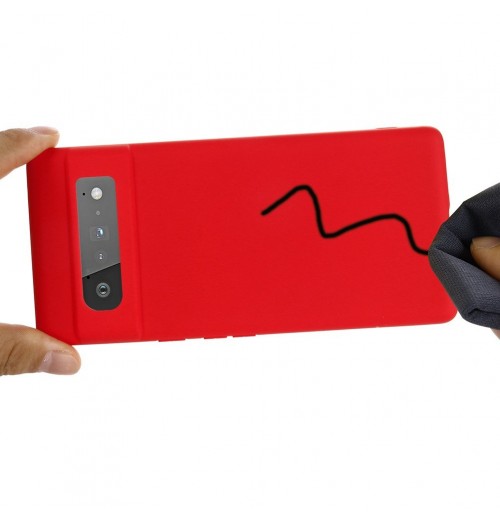 Liquid Silicone Phone Case with Wrist Strap, Compatible with Pixel 6 Pro