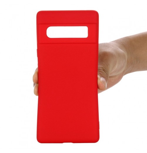 Liquid Silicone Phone Case with Wrist Strap, Compatible with Pixel 6 Pro