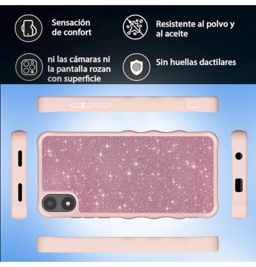 Compatible with Foxx FOXXD A67L Case with Tempered A67L, CSK-Pink
